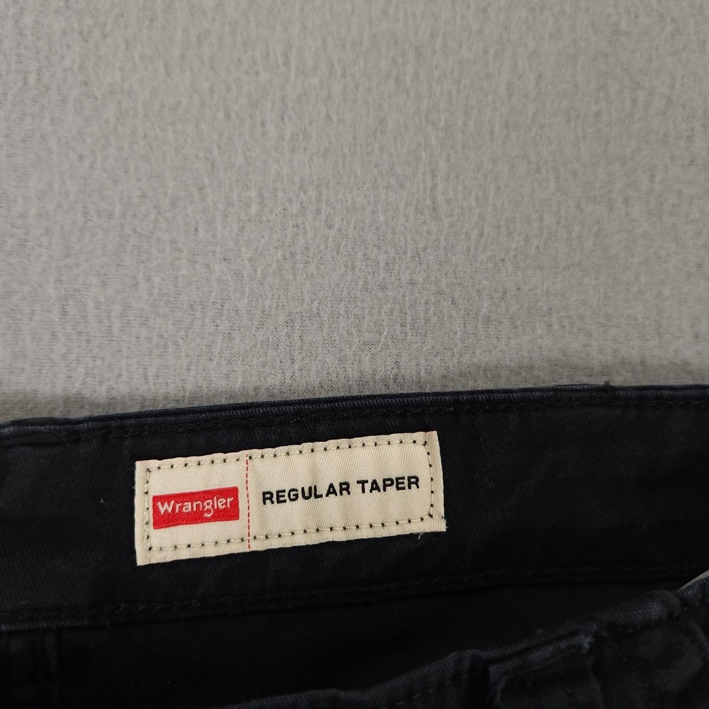 Wrangler Mens Regular Taper Cargo Pants Black 34x30 Cotton Stretch 112326301 - Picture 3 of 12